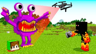 VIGIEI O MONSTRO COM UM DRONE NO MINECRAFT [upl. by Pacian]