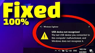 Fix USB Device Not Recognized in Windows 1110 2024 Update  Quick amp Easy Solutions [upl. by Nolham]