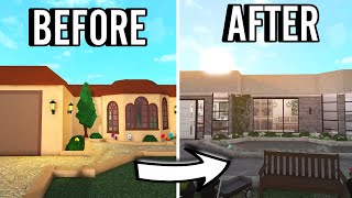 RENOVATING THE BLOXBURG STARTER MANSION INTO A MODERN HOUSE  roblox [upl. by Croix]