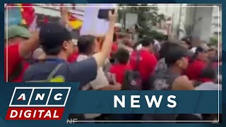 Police activists clash during Bonifacio Day protests in Mendiola  ANC [upl. by Eendyc179]