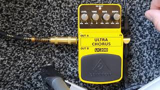 Behringer UC200  ULTRACHORUS Demo  chorus pedal review and demo ultra chorus [upl. by Favianus886]