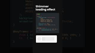 Here is how you create placeholder shimmer in CSS 🤩 [upl. by Akilak462]