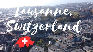 ⛪ Lausanne Old Town Switzerland Drone Flight Video  World from Above [upl. by Nirrok]