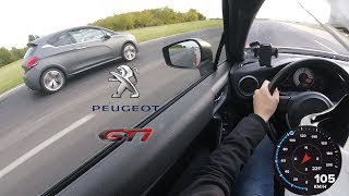 Toyota GT86 vs Peugeot 208 gti facelift 16 THP 208 [upl. by Ijneb]