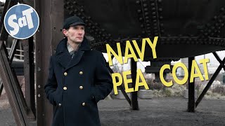 Timeless Mens Style  NAVY PEA COAT REVIEW  Classic Winter Outerwear [upl. by Zulaledairam]