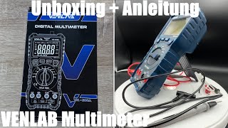 Multimeter True RMS AutoRanging Digital MultimeterVENLAB Strommessgerät Unboxing und Anleitung [upl. by Eveivenej]