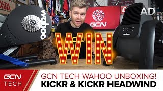 GCN Tech Unboxing New WAHOO KICKR amp KICKR HEADWIND [upl. by Pussej]