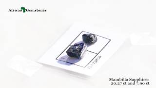 Nigerian Mambilla Sapphires Large Stones video [upl. by Clothilde]