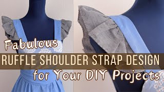 How to Sew Ruffle Shoulder Straps from Scratch Free Pattern Included [upl. by Innep]