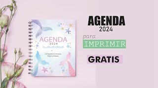 DIY AGENDA 2024 para imprimir gratis ♥Aylén [upl. by Masuh70]