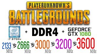 PlayerUnknowns Battlegrounds PUBG on DDR4 2133 MHz 2666 MHz 3000 MHz 3200 MHz 3600 MHz [upl. by Farl657]