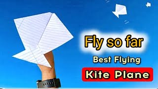 Paper flying kitePaper plane flying kite [upl. by Nevek]