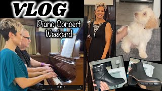 VLOG Piano Concert Weekend Puppy Cuteness Boot TryOn amp More [upl. by Thaddeus649]