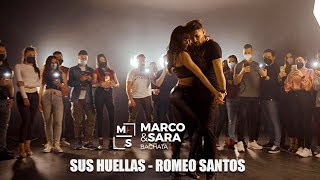 Romeo Santos SUS HUELLAS  Marco y Sara bachata style  workshop en ESENCIA STUDIOS  MADRID [upl. by Jann]