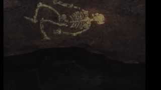 Clearwell Caves skeleton cave painting [upl. by Tayler]