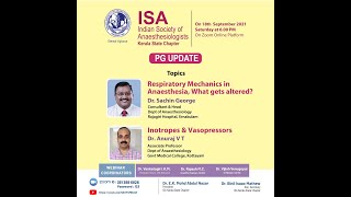 Erector Spinae Plane ESP Block Inotropes amp Vasopressors ISA Kerala PG Update [upl. by Flam337]