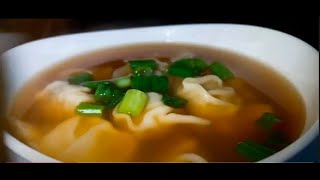 HOW I MAKE FROZEN WONTON SOUP 😋 [upl. by Aelsel]