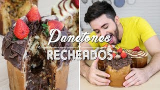 3 RECEITAS DE PANETONES RECHEADOS  RECHEIO SURPRESA  Gabriel Freitas [upl. by Enyallij]