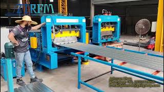 Metal deck roll forming machine working in Malaysia [upl. by Ordnassela]