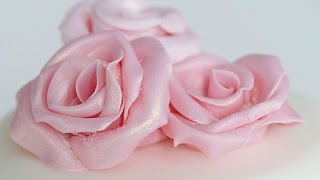 How to make fondant icing roses  Cake Creations [upl. by Voleta]