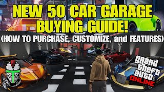 NEW 50 Car Garage Buying Guide How To Purchase Customization and Features GTA V Online [upl. by Hedda]