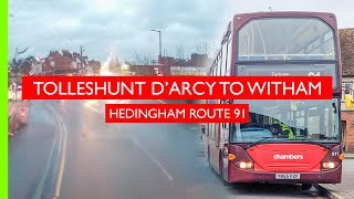 Tolleshunt dArcy to Witham Rain  Hedingham 91  Realtime [upl. by Suiraj]