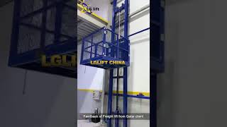 small cargo lift installed in Qatar platformliftcargolift materialliftwarehouselift [upl. by Meer527]