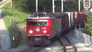 Rhätische Bahn Trains on the Albula Line Chur  Thusis  Filisur  Bergün  Preda [upl. by Onairda819]