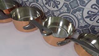 Set of 5 Copper Pans Tin lined [upl. by Silenay]