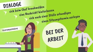 Telefonieren im Beruf  Dialoge A2B1  Deutsch lernen [upl. by Aleciram]