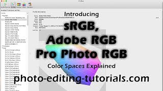 The Basics of Digital Photography sRGB Adobe RGB and ProPhoto RGB [upl. by Enel921]