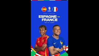 France vs Espagne  première demifinale Euro 2024 [upl. by Lledor]