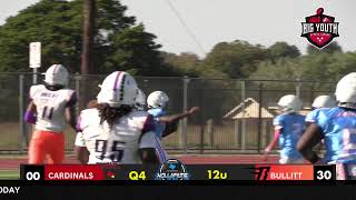 DALLAS CARDINALS vs BULLITT FOOTBALL ACADEMY 12u BYSL GAME DAY [upl. by Pyle]