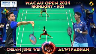 Alwi Farhan INA vs Cheam June Wei MAS  Macau Open 2024 R32 [upl. by Carpio968]