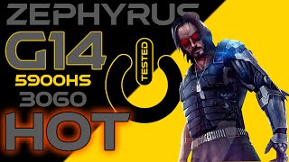 Zephyrus G14 Cyberpunk 2077 Tested 5900HS 3060 60w [upl. by Bowrah]