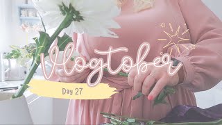 Vlogtober 2024 27 My finished dress flowers and a cosy evening at home [upl. by Pallas]