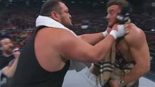 MJF says to Samoa Joe about his rematch quotBlo mequot Insulting Joe [upl. by Toddie]