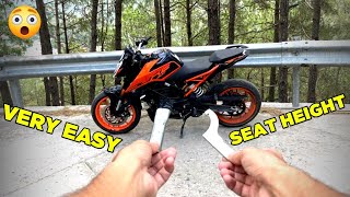 Duke 200 seat height adjustment  KTM duke all bike seat height adjustment  Duke 200 bs6 😱😱 [upl. by Albertson]