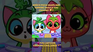 MAKING PIZZA CHOOSE SHAPES AND TOPPINGS 🍕😋 FUN CARTOON STORIES FOR KIDS 😻 PURR PURR [upl. by Lulu]