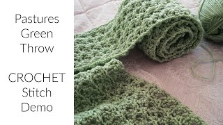 Pastures Green Throw Stitch Demo [upl. by Laven]