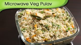 Microwave Veg Pulav  Easy to make Main Course Recipe  Ruchis Kitchen [upl. by Ysirhc223]