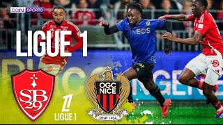 Brest vs Nice  Ligue 1 HIGHLIGHTS  110224  beIN SPORTS USA [upl. by Sutherlan721]