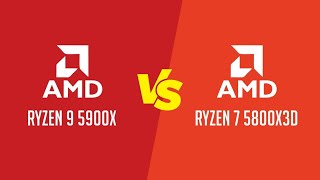 AMD Ryzen 9 5900X vs AMD Ryzen 7 5800X3D  Apps and games benchmark [upl. by Aloysius]