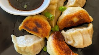 Pan Fried Dumplings  Dough Filling and Dipping Sauce from Scratch [upl. by Ainosal]