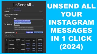 How To Unsend All Your Instagram Messages At Once 2024 UPDATE [upl. by Nauh48]