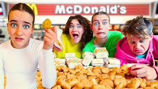 WHO CAN EAT THE MOST CHICKEN NUGGETS parents vs kids wNorris Nuts [upl. by Nhar436]