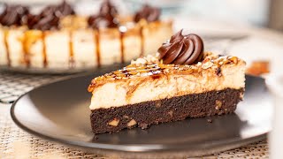 Copycat CHEESECAKE FACTORY CARAMEL PECAN TURTLE CHEESECAKE  Cheesecake Recipes  Recipesnet [upl. by Annehsat678]