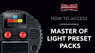 How to download and access Master of Light preset packs in the NEO 3 and AEOS 2 series LED lights [upl. by Eednus]