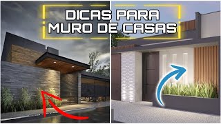 MURO de FACHADA De CASAS MODERNAS  DICAS e INSPIRAÇÕES para MUROS de CASAS MODERNAS [upl. by Neerac]