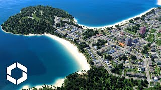 Making of the Beautiful Tropical Themed Beaches in Cities Skylines 2 [upl. by Noicpesnoc14]